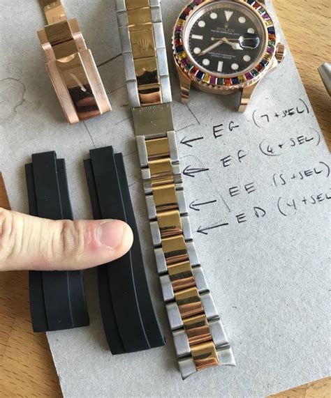 rolex oyster band adjustment|oysterflex size chart.